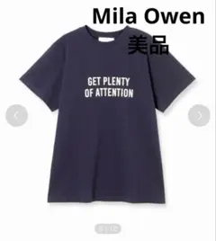 ミラオーウェン　ネイビーロゴTシャツ　サイズ0美品のサムネイル