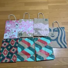 スターバックス 紙袋7枚セットサクラクリスマススタバ