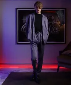 シングルジャケット & テーパードパンツ セットアップ