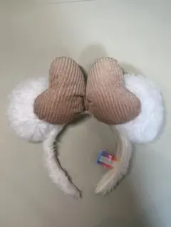 ディズニー 40周年限定 カチューシャ ふわふわ 白 もこもこ ミニー