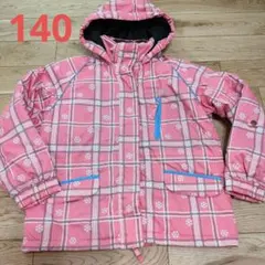 SouthLine 子ども用スキーウェア ピンク チェック柄