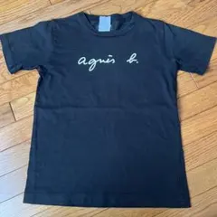 agnis b. 黒 Tシャツ L 140 キッズ