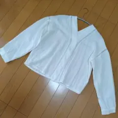 fifth ホワイト Vネック カーディガン S フィフス