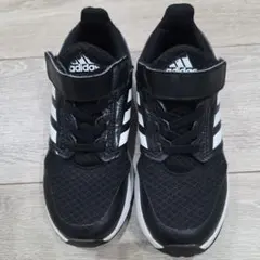 adidas スニーカー ブラック/ホワイト 19.0cm
