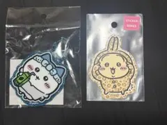 ちいかわ　うさぎ　ヒョウ柄ステッカー　ハチワレスウェットキーホルダー