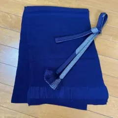 A 帯締め•帯揚げセット　濃紺　銀糸　平組　着物　和装　和服　和風　和物