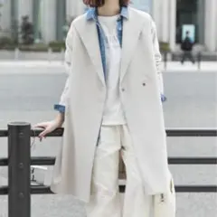 未使用　アーバンリサーチドアーズ　ダブルクロスガウンコート　ライトベージュ　M