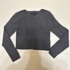 FOREVER 21 グレー クロップドニット Lサイズ