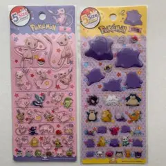 韓国限定 ポケモン シール 2枚メタモン ミュウ 5サイズステッカーのサムネイル