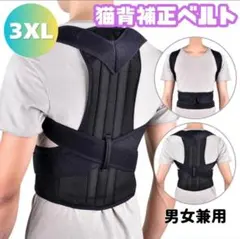 猫背矯正ベルト 姿勢サポーター 腰痛 姿勢補正 肩こり解消 背筋 3XL
