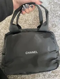 CHANEL ブラック ナイロン ハンドバッグ ノベルティ♡