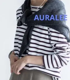 イエナ別注オーラリー　バスクボーダーカットソー オーバーサイズ　5 イエナ別注オーラリー バスクボーダーカットソー オーバーサイズ 5