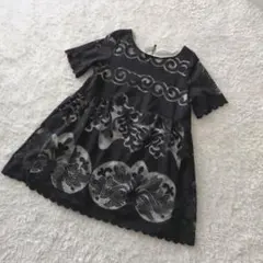 Weaver チュニック 花柄 半袖チュニックレース