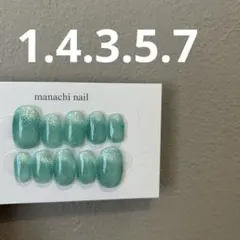 ネイルチップ ショートオーバル 現品販売 グリーン マグネット