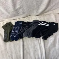 キッズ靴下セット 迷彩 ストライプ　ニューバランス　チャンピオン