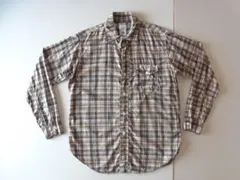 POST OVERALLS／C-POST4 チェックシャツ・グレー×ベージュのサムネイル