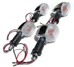 汎用 カワサキ リア フロント ウィンカー ランプ ライト 12v クリアのサムネイル