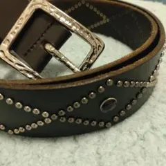 STOOGE & CO. ダークブラウン レザーベルト