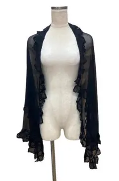 SHIPS little black:シルクレース ストール定価¥8,360美品のサムネイル