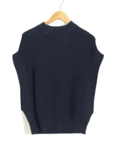 UNIVERSAL SEVEN　コットン畔ニットモックネックベスト