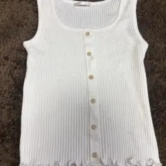 RETRO GIRL リブタンクトップ ホワイトのサムネイル
