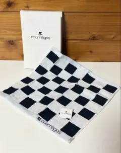 courrèges クレージュ タオルハンカチ チェック柄