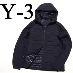 希少 Y-3 ウール ハニカム デザイン キルティング ダウン ジャケット S
