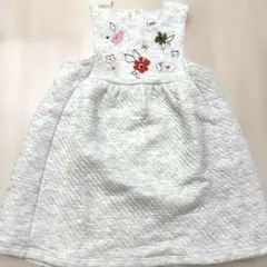 美品　プチバトー　ワンピース　ベージュ　チュビック　お出かけ　1歳　80センチ