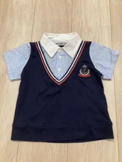 MEN'S CLUB MINI Vネックフォーマルシャツ95㎝