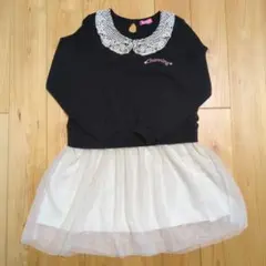 ニット切替ワンピース　140㎝ 長袖