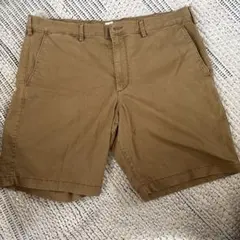 GAPベージュ コットン混合 ショートパンツ