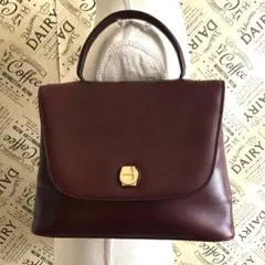 アイグナー ハンドバッグ 革 フォーマル ボルドー FS403