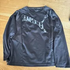 PUMA ブラック 長袖カットソー 150