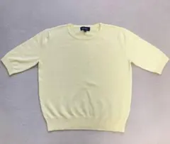 【美品】aimoha 半袖ニット パステルイエロー S