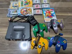 NINTENDO64 本体、コントローラー4個、ゲームソフト7個（動作確認済）