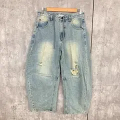 FREAK'S STORE ダメージ バギー デニムパンツ M ワイドパンツのサムネイル