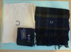 【新品未使用】FRED PERRY マフラー ポロベア刺繍 ハンカチ