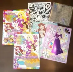 ディズニープリンセス：アリエル、ベル、ラプンツェル：ホログラムぬりえセット
