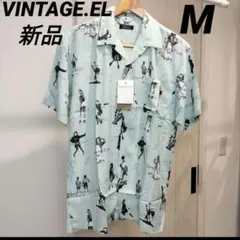 最安値　新品　アロハシャツ　オープンカラー　レーヨンシャツ　グリーン系　M