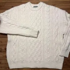 Freak's Store ケーブル編みニット S ホワイト