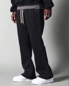 us uk drip フレアパンチ　黒スウェットパンツ