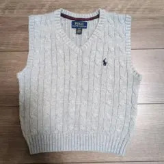 Polo Ralph Lauren ケーブルニットベスト 3/3T グレー