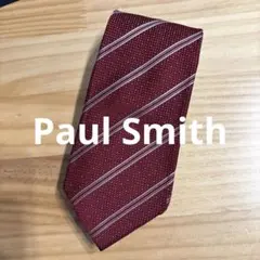 Paul Smith バーガンディ ストライプ ネクタイ大剣8.3