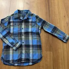 GapKids チェック柄長袖シャツ S (6-7)