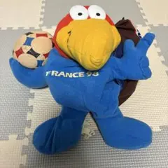 FRANCE 98 フットックス ぬいぐるみ サッカーボール付き　約50cm FRANCE 98 フットックス ぬいぐるみ サッカーボール付き 約50cm - メルカリ