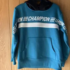 Champion フード付きパーカー 150 ターコイズグリーン