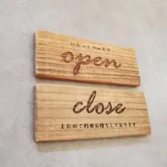 스캐폴딩 플랭크, 올드 팀버, 오픈 클로즈 미니 사인 플레이트, 2개 세트, 익명 배송
