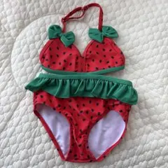 スイカ柄 ベビー水着 9〜12M