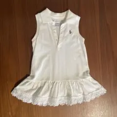 ラルフローレン ワンピース　80 ホワイト　ポロドレス