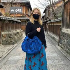 アフリカンギャザーたっぷりリングバッグ❦アフリカ布婚礼の花嫁のサムネイル